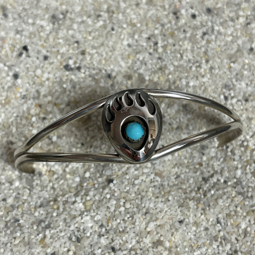 B�rentatzen Armreif mit T�rkis Navajo Indianerschmuck
