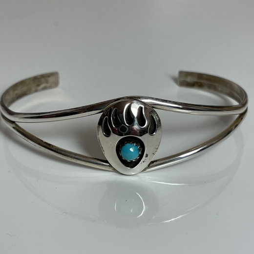 B�rentatzen Armreif mit T�rkis Navajo Indianerschmuck
