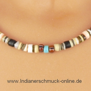 Muschelkette Heishi Indianerschmuck