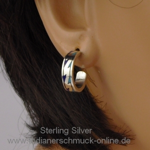 T�rkis Lapis Ohrstecker ChipInlay