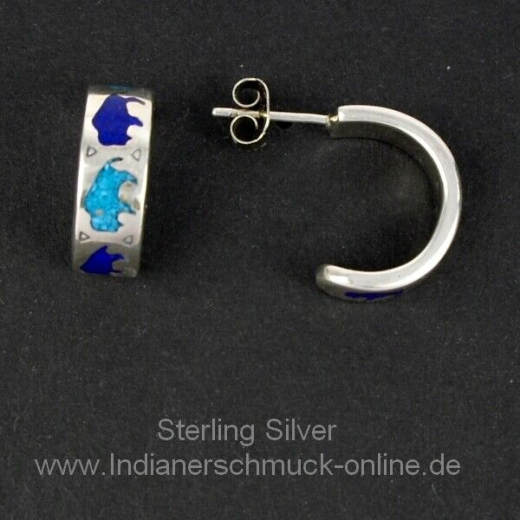 B�ffel Ohrstecker T�rkis Lapislazuli
