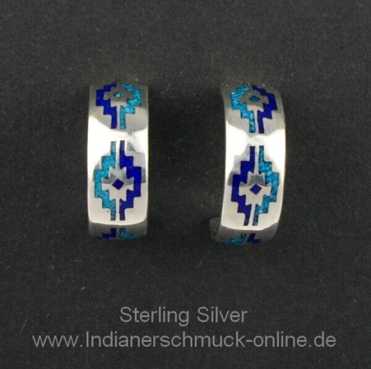 T�rkis Lapislazuli Rugdesign Ohrstecker