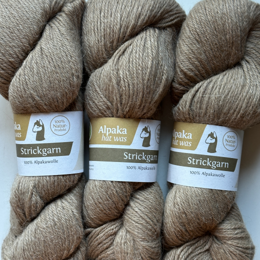 Alpaka 100% Natur hellbraun 100g 180m