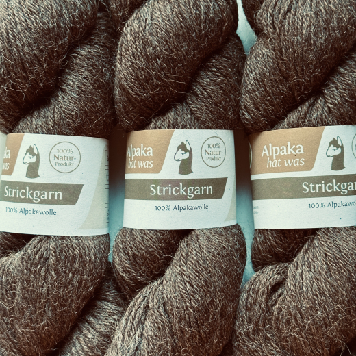 Alpaka 100% Natur braun 100g 180m