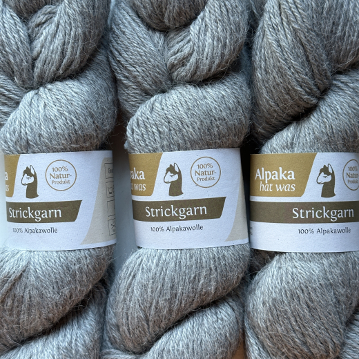 Alpaka 100% Natur grau 100g 180m