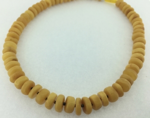 Bernstein Scheiben Kette in goldgelb