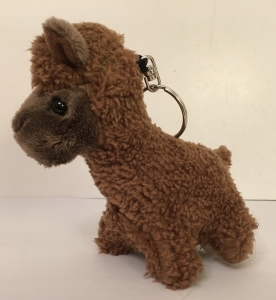 Alpaka Pl�schtier Schl�sselanh�nger in braun
