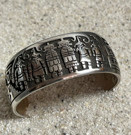 Kachina Ceremony Armreif Overlay Hopi Marvin Lucas