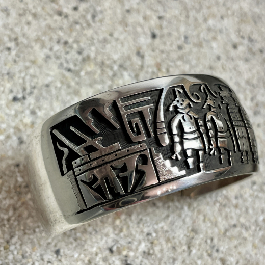 Kachina Ceremony Armreif Overlay Hopi Marvin Lucas