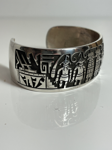 Kachina Ceremony Armreif Overlay Hopi Marvin Lucas