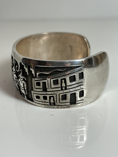 Kachina Ceremony Armreif Overlay Hopi Marvin Lucas