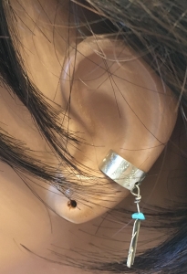 Ohrklemme mit Feder und T�rkis Navajo