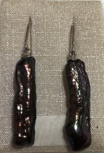 Ohrh�nger SWZ Perle in anthrazit