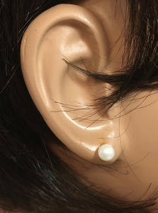 Ohrstecker SWZ Perle 6 - 7 mm