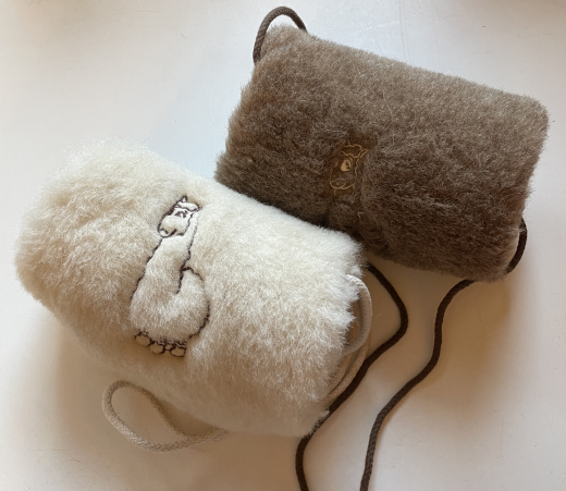 Muff f�r Kinder aus Alpakaflor