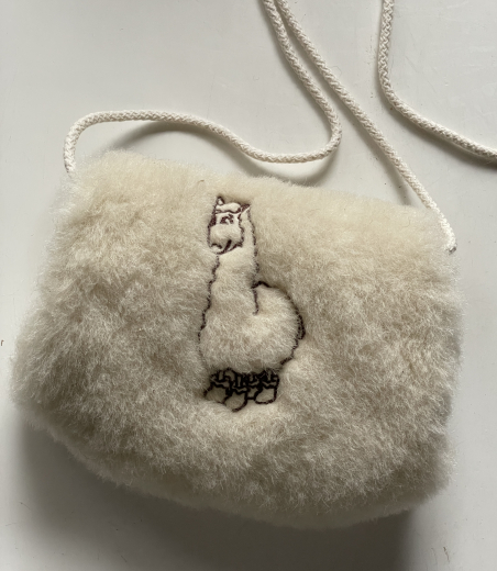 Muff f�r Kinder aus Alpakaflor