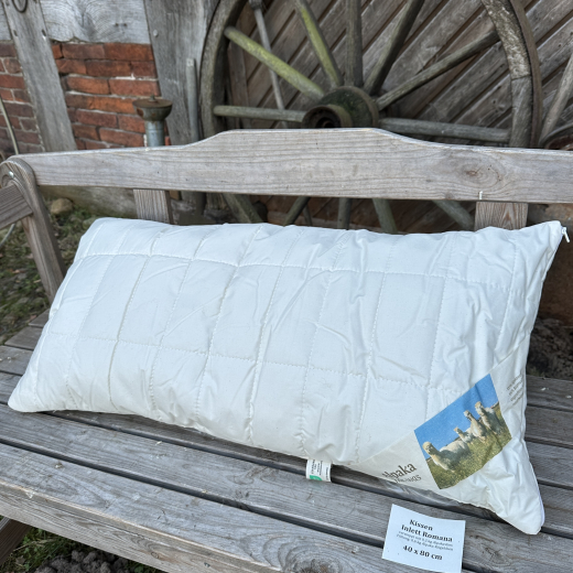 Alpaka Kopfkissen gef�llt mit Alpakak�gelchen 40 x 80 cm