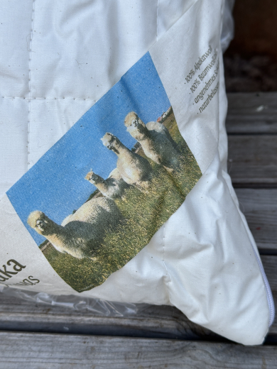 Alpaka Kopfkissen gef�llt mit Alpakak�gelchen 40 x 80 cm