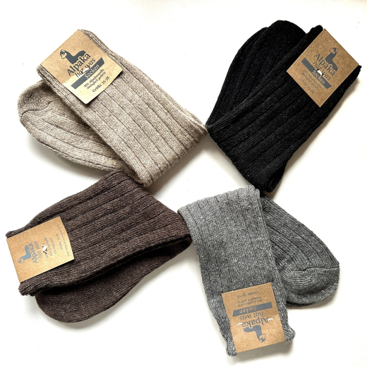 Alpakasocken im Feinstrick Gr. 35 - 38