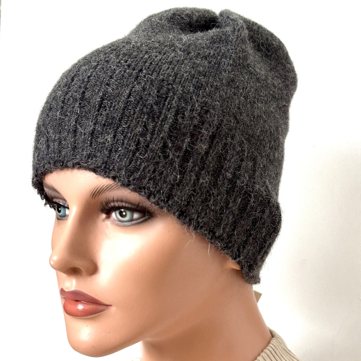 Alpaka Herren M�tze Beanie kurz 100 % Alpaka in drei Farben