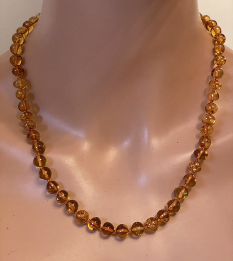 Natur Bernstein Kugelkette barock
