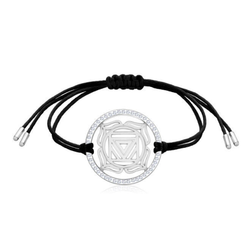 Armband Wurzelchakra Wurzel Chakra Yoga Armband Sterlingsilber mit Swarowski-Kristallen