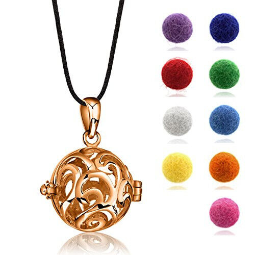 Duftanh�nger Sonnenaufgang Sterlingsilber vergoldet 9 Filzkugeln - gross