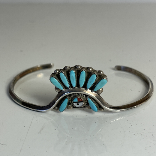 T�rkis Armreif mit Sunface Zuni Indianerschmuck