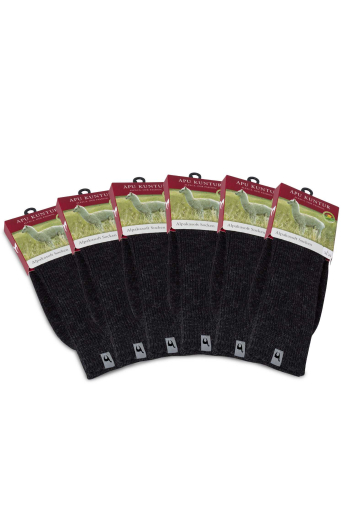 Alpakasoft Socken von Apu Kuntur hellgrau
