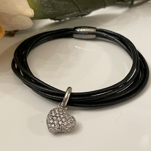 Story by Kranz & Ziegler Charm Anh�nger Herz pav� Silber 4208853