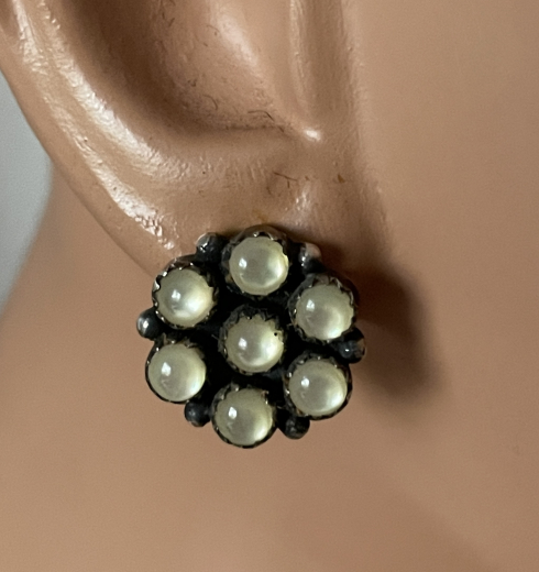 Perlmutt Bl�ten Cluster Navajo Handarbeit