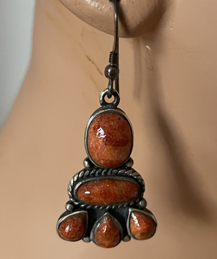 Spiny Oyster H�ngeohrring Navajo Handarbeit