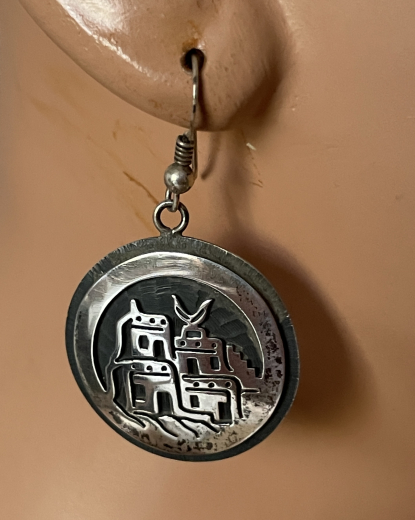 Pueblo Overlay Hopi Ohrh�nger Authentic Hopi Overlay