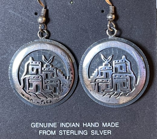 Pueblo Overlay Hopi Ohrh�nger Authentic Hopi Overlay