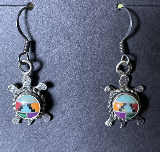 Schildkr�ten Ohrh�nger Multicolour Inlay