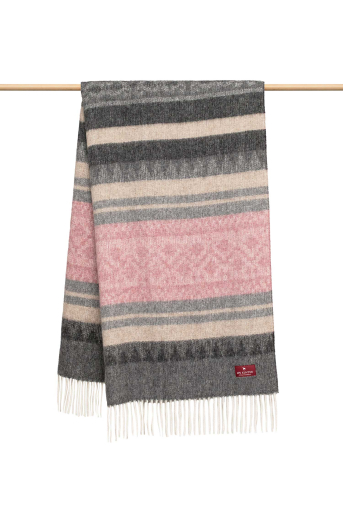 Alpakadecke MUNDO rosa/anthrazit