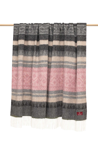 Alpakadecke MUNDO rosa/anthrazit