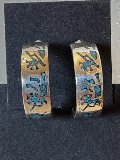 Kokopelli Ohrstecker T�rkis Creole Indianerschmuck