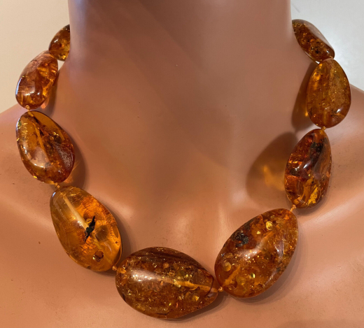 Bernstein 11 grosse Steine Collier