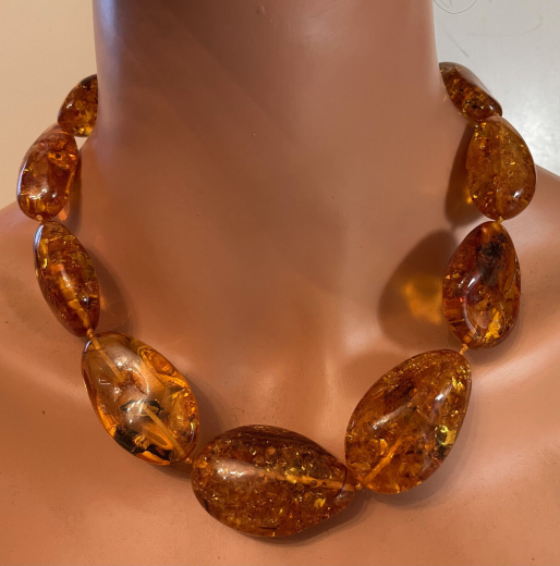 Bernstein 11 grosse Steine Collier