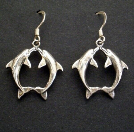 Delfin Ohrh�nger Kissing Dolphins