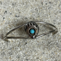 B�rentatzen Armreif mit T�rkis Navajo Indianerschmuck