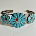 Sunface Armreif T�rkis Zuni Indianerschmuck