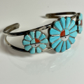 Sunface Armreif T�rkis Zuni Indianerschmuck