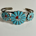 Sunface Armreif T�rkis Zuni Indianerschmuck
