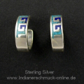 Welle T�rkis Lapis Creole ChipInlay Indianerschmuck