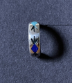 T�rkis Lapis Ohrring ChipInlay - als Einzelstecker