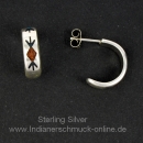 T�rkis Lapis Ohrring ChipInlay - als Einzelstecker
