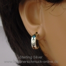 T�rkis Lapis Ohrring ChipInlay - als Einzelstecker