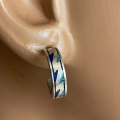 T�rkis Lapis Ohrstecker ChipInlay